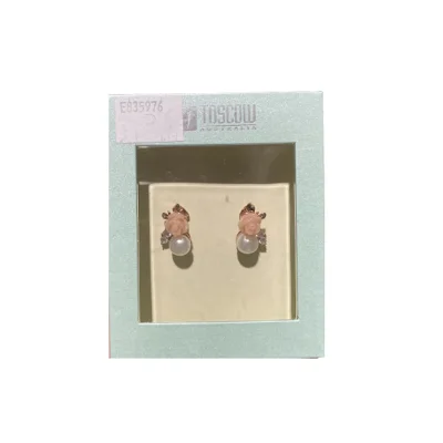 Toscow 陶斯科合金白珍珠耳钉耳饰47471