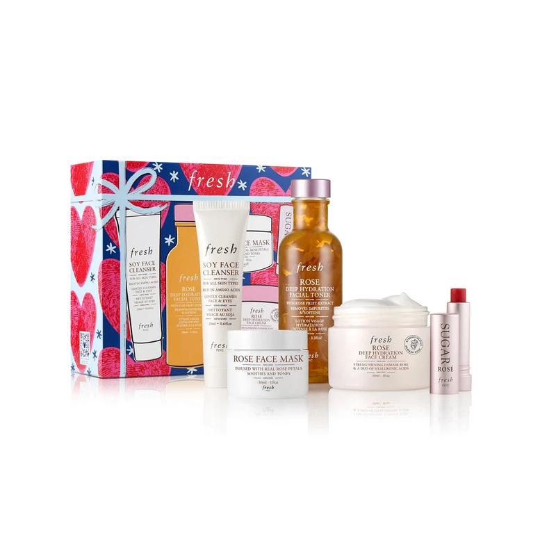 FRESH馥蕾诗玫瑰润泽保湿礼盒20ml+30ml*2+100ml+2.2g