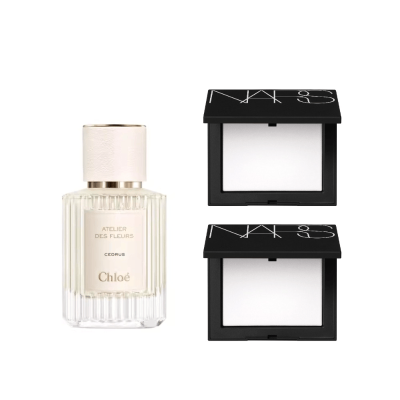 【超值组合】NARS流光美肌轻透蜜粉饼+蔻依北国雪松香氛 50ml+10g*2