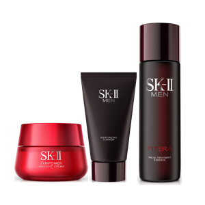 【组合商品】SK-II男士焕活护肤精华露 230ml+男士保湿焕活洁面霜120g+致臻赋能焕采精华霜(轻盈型) 80g