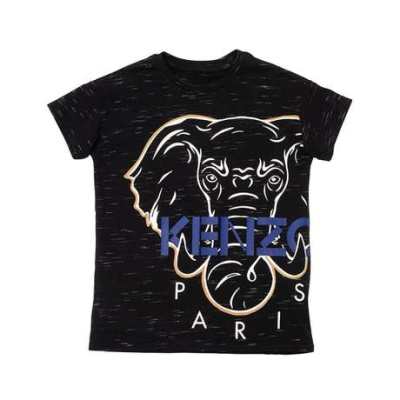Kenzo Kids 男童大象印花T恤衫