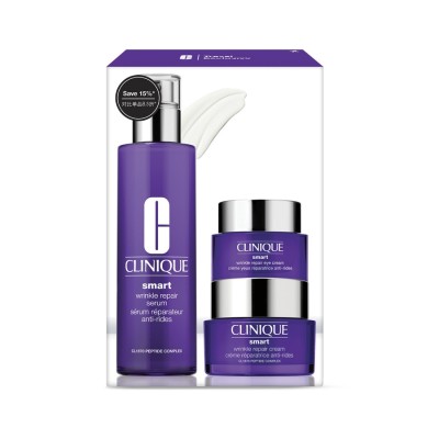【临期特卖】CLINIQUE 倩碧智慧专研修护抚纹套装（产品限用日期最早为2026年01月01日）[精华100ml+眼霜15ml+面霜50ml + 限用日期小于12个月]