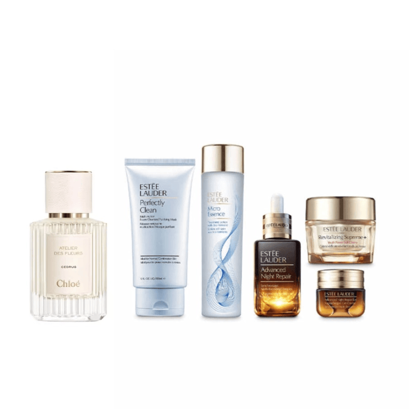 【超值组合】雅诗兰黛夜间密集修护套装+蔻依北国雪松香氛 100ml+150ml+50ml+15ml+75ml+50ml