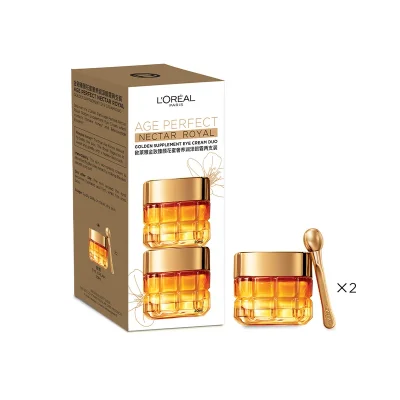 L'OREAL PARIS欧莱雅金致臻颜花蜜奢养润泽眼霜两支装20ml*2