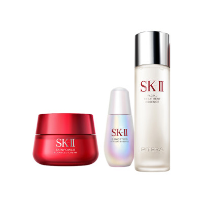 SK-II 经典网红3件组合滋润版 神仙水230ml+小灯泡50ml+大红瓶面霜滋润型80g