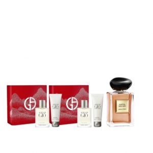 【香氛组合】阿玛尼贵族清新香氛(檀香）100ml+寄情男士香水&男士沐浴露套装*2