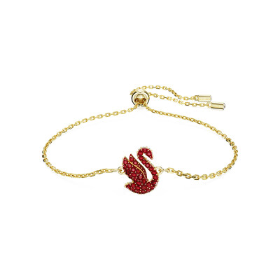 施华洛世奇 ICONIC  SWAN 天鹅手链 镀金，红