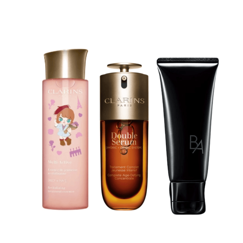 爆款护肤组合|娇韵诗双萃50ml+限量版粉水+宝丽BA洁面 50ML+200ml+100g
