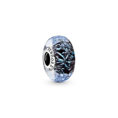 PANDORA 潘多拉深蓝海洋玻璃波纹串饰
