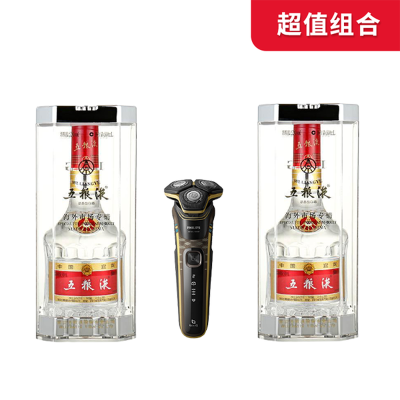 【超值组合】年货甄选美酒组合6（52度五粮液+飞利浦剃须刀）