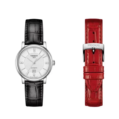 Tissot 天梭卡森木兰款精钢女士机械T1222071603601