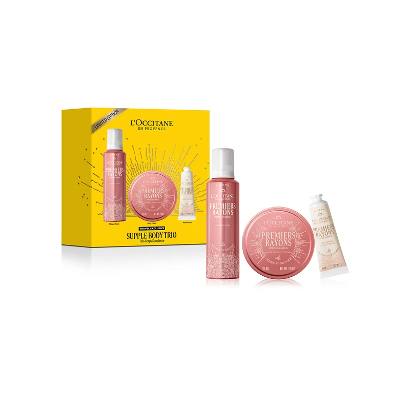L'OCCITANE欧舒丹黎明山茶香身体套装(沐浴慕斯+润肤霜+润手霜)