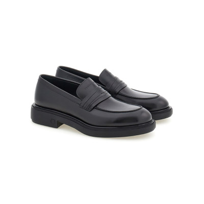 菲拉格慕 男士皮鞋 38码/黑色