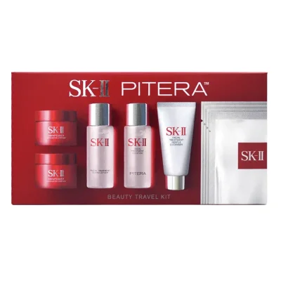 SK-II旅行套装（神仙水30ml+嫩肤露30ml+大红瓶面霜15g*2+洗面奶20g+面膜4片）(小样）