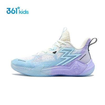 361儿童篮球鞋丁威迪DVD青少年运动鞋[361度白/水清蓝色/柔紫色 + 39]