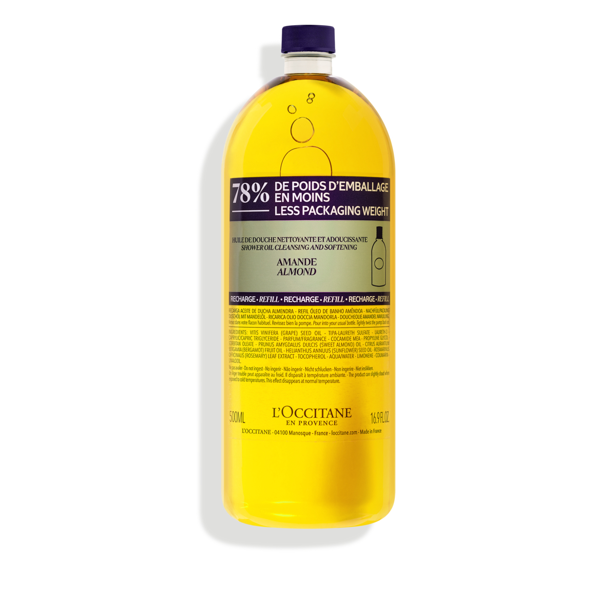 欧舒丹 甜扁桃味沐浴油 500ml