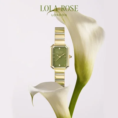 Lola Rose Ms. Lola钢带款女士方糖小绿表 LR4708-1