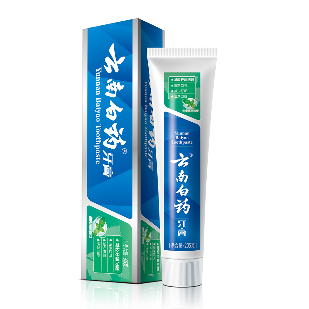 云南白药 牙膏 劲爽薄荷香型 205g