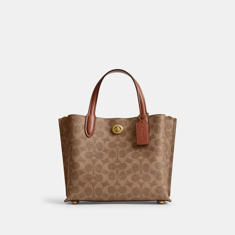 COACH蔻驰女士经典标志WILLOW 24号托特包
