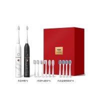 usmile 电动牙刷双支装(U2S白色大理石+U2S黑色大理石+清洁刷头*4)