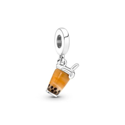 PANDORA 潘多拉穆拉诺玻璃珍珠奶茶吊饰