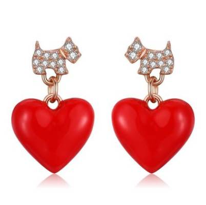 AGATHA 瑷嘉莎Chain Heart系列链心耳饰