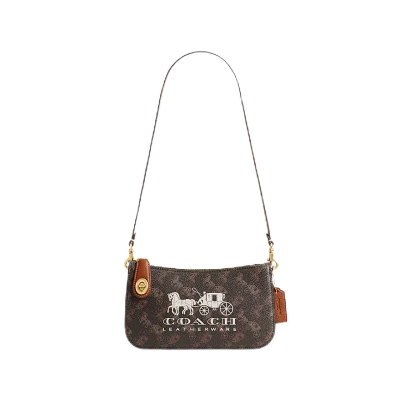 COACH蔻驰女士马车图案印花PENN单肩包