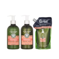L’occitane 欧舒丹5合1草本菁纯修护套装 丰盈蓬松 自然顺泽 500ml*3