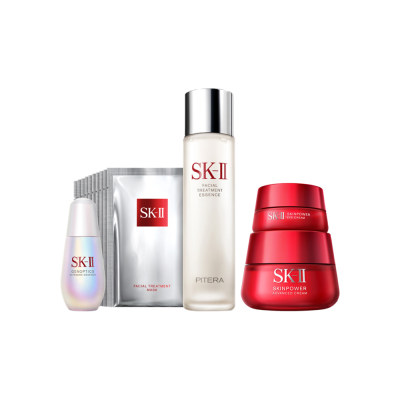 SK-II 奢宠护肤专享护理五部曲 神仙水250ml+小灯泡50ml+前男友面膜10片+大红瓶80g+眼霜15g