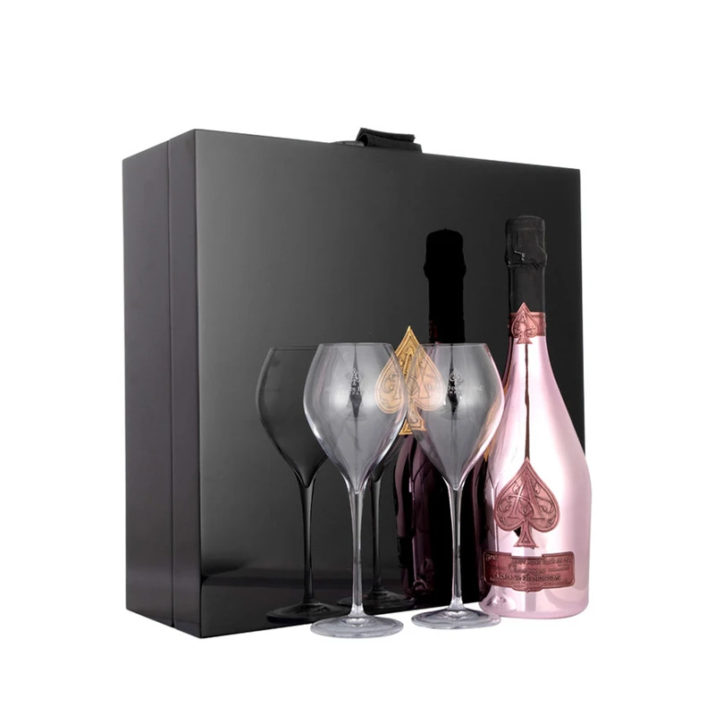 Armand de Brignac 黑桃A粉金版香槟(酒杯礼盒装)12.5%vol  750ml