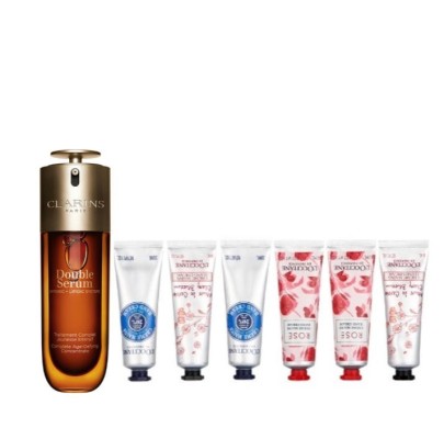 【组合商品】娇韵诗双萃焕活修护精华 100ml+【特卖商品】欧舒丹普罗旺斯精选润手霜六支装30ml*6 产品限用效期最早为[2025-11-01]