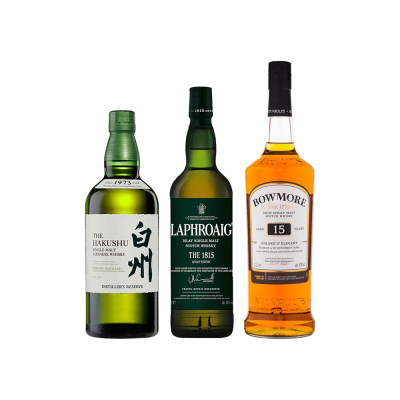 波摩 白州 拉弗格 单一麦芽威士忌组合（15年+白州珍藏+拉弗格1815）[43-48%/2400ml]