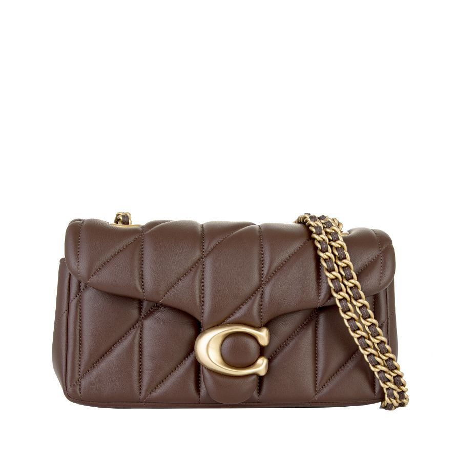 蔻驰 绗缝TABBY 20号单肩包 棕色