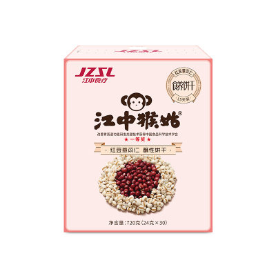 江中食疗 江中猴姑 红豆薏苡仁酥性饼干15天装 720g 盒装