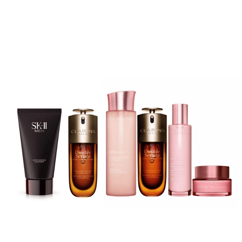 【618精选】娇韵诗双萃50ml+青春赋活美肌套组+SK男士洁面 50ML+200ML+50ML+100ML+50ML+120g