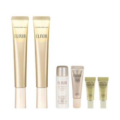 Elixir 怡丽丝尔优悦活颜眼唇抚纹精华霜组合 22g+22g+18ml+5ml+2g+2g