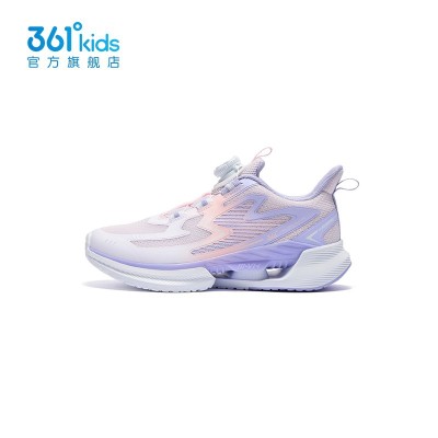361儿童飞闪跑鞋青少年透气网面运动鞋[玫瑰水紫色/柔紫色/婴儿粉色 + 38]