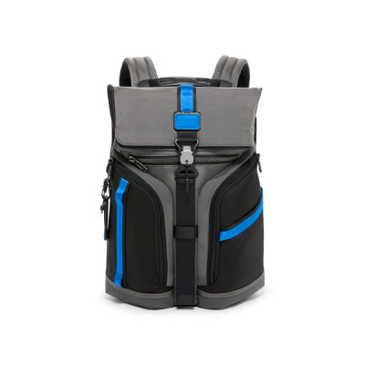 途明 ALPHA   BRAVO系列Logsitics 翻盖双肩包 灰/蓝