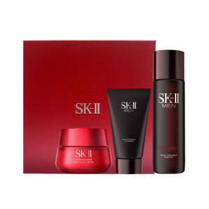 【组合商品】SK-II男士焕活护肤精华露 230ml+男士保湿焕活洁面霜120g+致臻赋能焕采精华霜(轻盈型) 80g