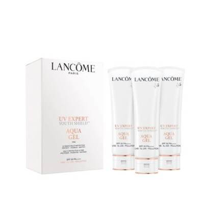 【特卖商品】Lancome 兰蔻小白管轻透水漾防晒乳 50ml三件組 UV空气感防晒隔离（产品限用日期最早为2024年2月1日） 50ml*3