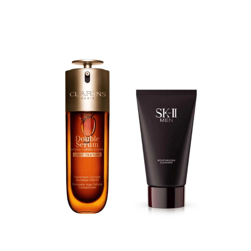 【618提前购】娇韵诗双萃-轻盈版100ml+SK-Ⅱ男士洁面霜 100ml+120g