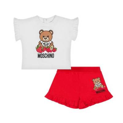 MOSCHINO 莫斯奇诺Fruits Teddy Bear T恤衫和短裤套装