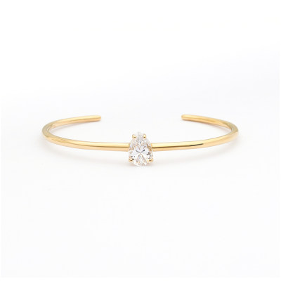 艾尔蒂 925纯银镀铑手镯 玫瑰金色