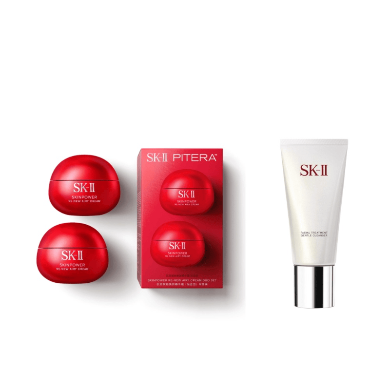 【618精选】SK-II 大红瓶（轻盈型）套装+温和护肤洁面 80g+80g+120g