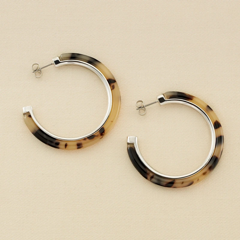 Agatha瑷嘉莎玳瑁色复古耳饰02350919-268-TU