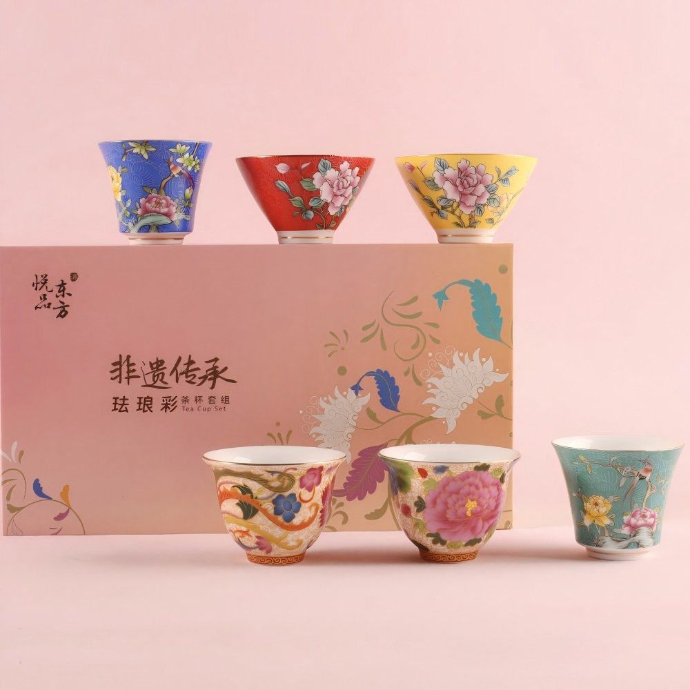 浦 【618爆品推荐】珐琅彩6杯套组