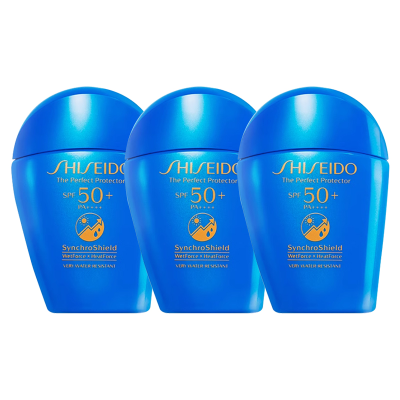 资生堂新艳阳夏臻效水动力防护乳液50ml*3  优选[蓝胖子防晒50ml*3]