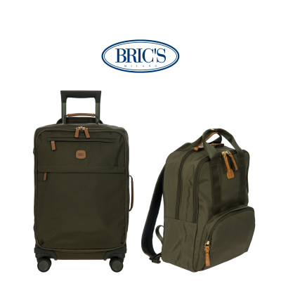 BRIC'S 【超轻出行】21寸X系列行李箱+X系列多功能双肩包[橄榄色]