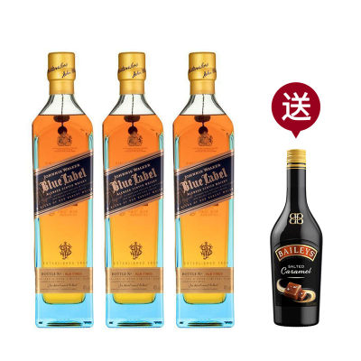 尊尼获加蓝牌苏格兰威士忌40%vol 1L*3 赠 百利海盐焦糖甜酒17%VOL 1000ml（最佳试饮期到23年11月30日） *1