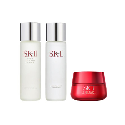 SK-II 神仙水清莹露套装 460ml+大红瓶面霜轻盈型80g[神仙水230ml+清莹露230ml+大红瓶面霜轻盈型80g]